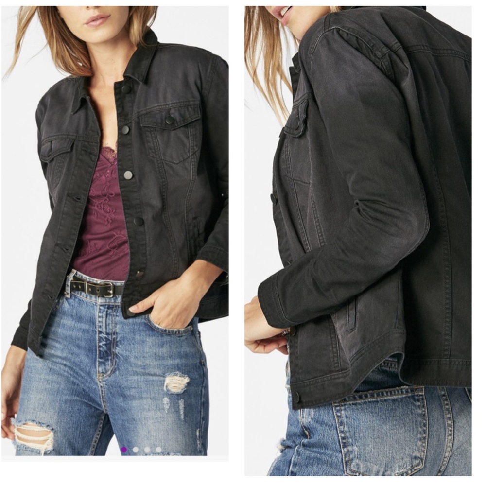 Vintage black denim 100% cotton jacket.